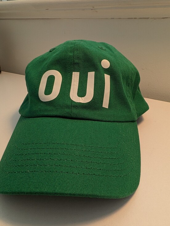 Clare V. Accessories - Clare V. "Oui" Green Cotton Baseball Cap Adjustable Hat Los Angeles